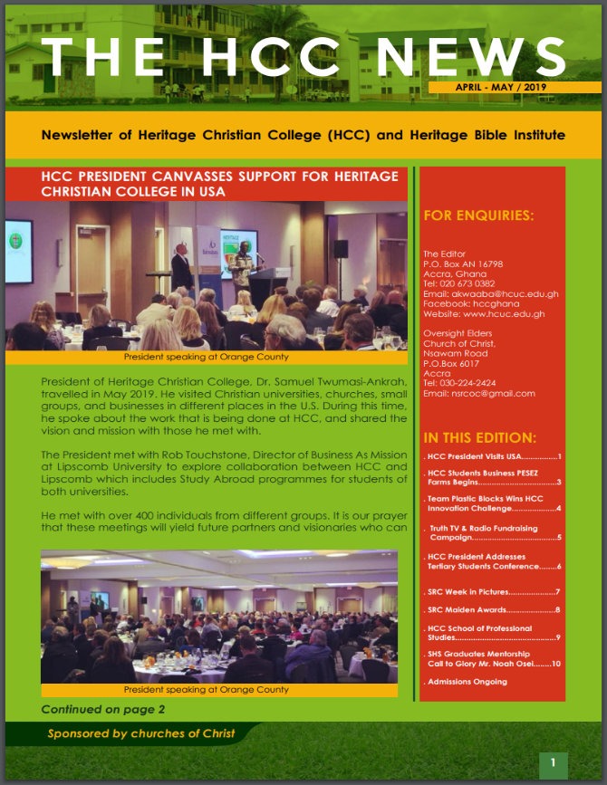 HCC Newsletter Apr-May 2019